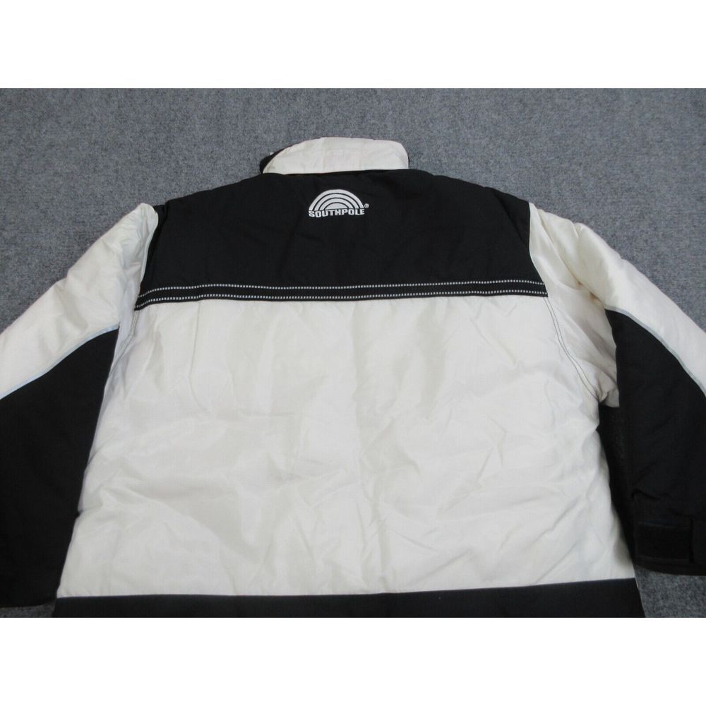 VINTAGE Southpole Jacket Mens Extra Large White Reversible Y2K Puffer Coat NEW - Picture 14 of 16